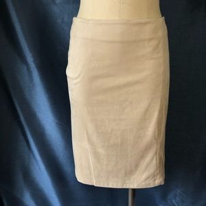 DKR Faux Suede Pencil Skirt